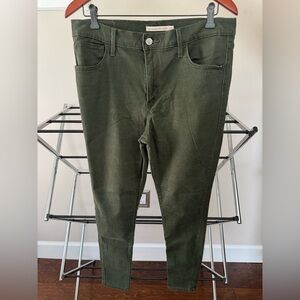 Levi's Dark Green High Rise Super Skinny Jeans